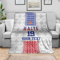 Custom Haiti Football Blanket National Flag Design - Wonder Print Shop