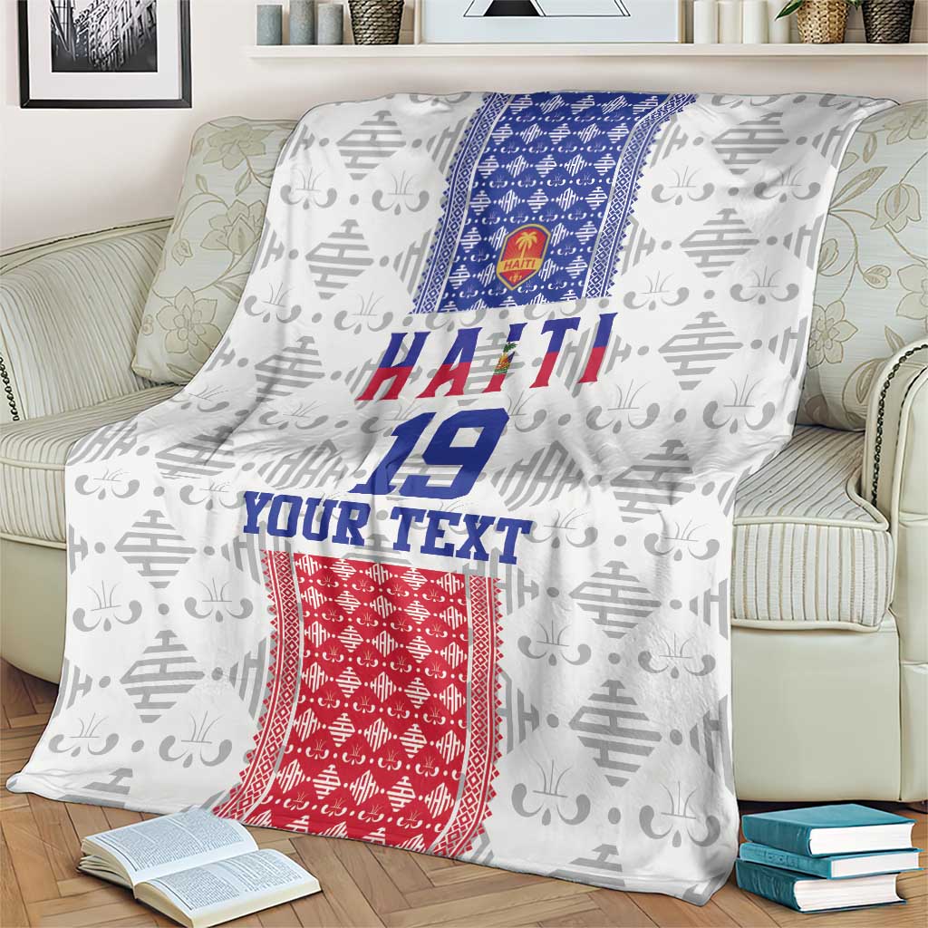 Custom Haiti Football Blanket National Flag Design - Wonder Print Shop