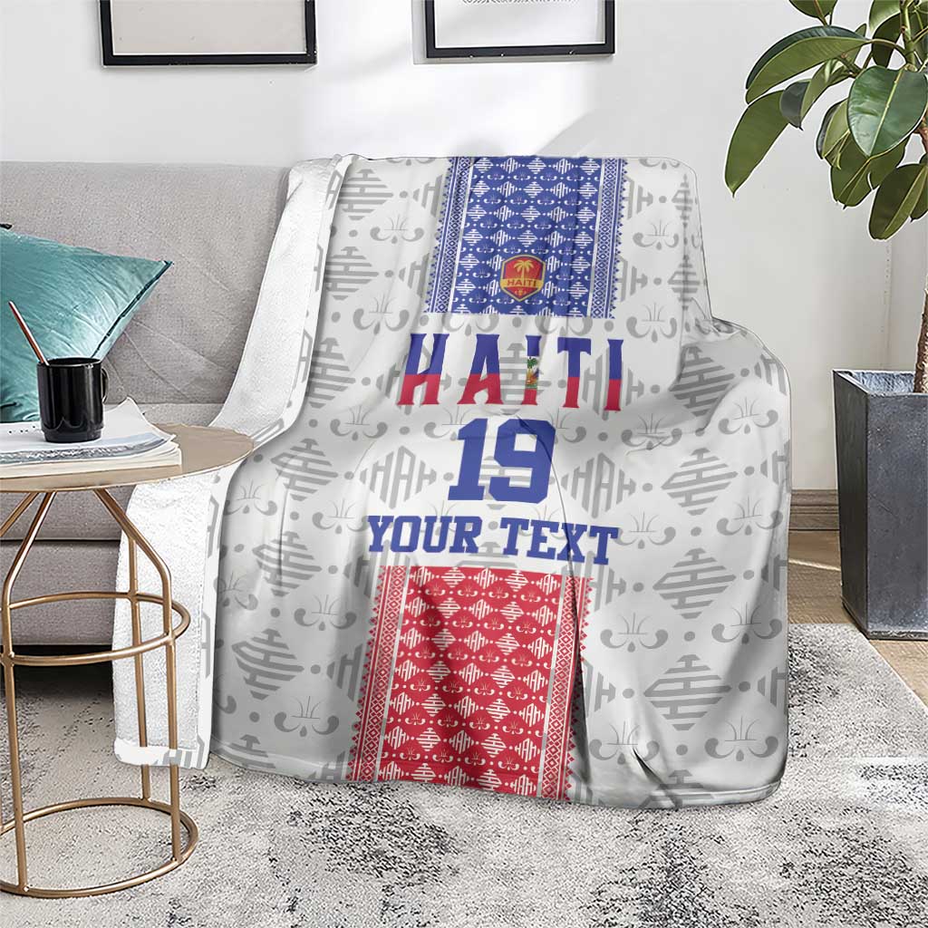 Custom Haiti Football Blanket National Flag Design - Wonder Print Shop