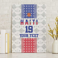 Custom Haiti Football Canvas Wall Art National Flag Design - Wonder Print Shop