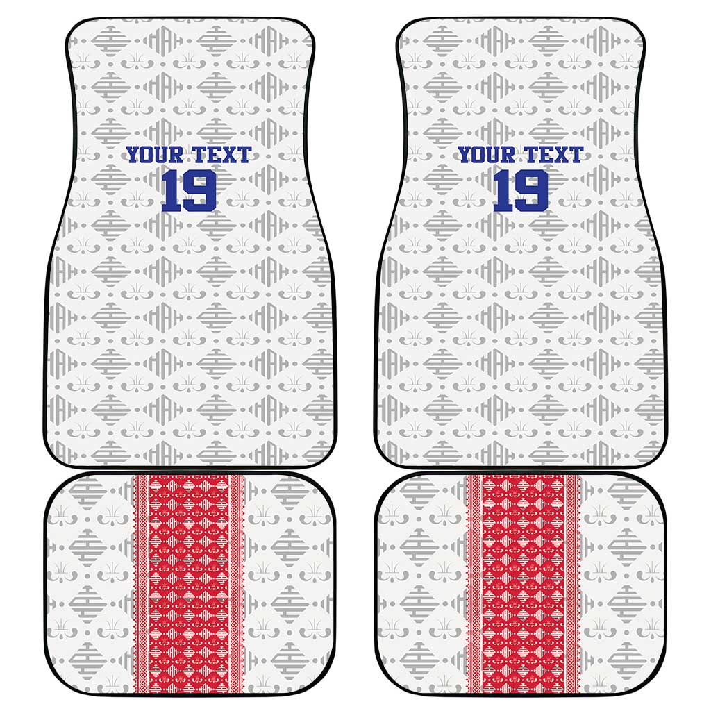 Custom Haiti Football Car Mats National Flag Design - Wonder Print Shop