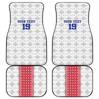 Custom Haiti Football Car Mats National Flag Design - Wonder Print Shop