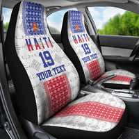 Custom Haiti Football Car Seat Cover National Flag Design - Wonder Print Shop
