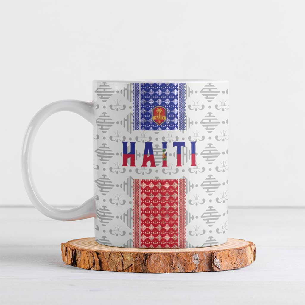 Custom Haiti Football Ceramic Mug National Flag Design - Wonder Print Shop