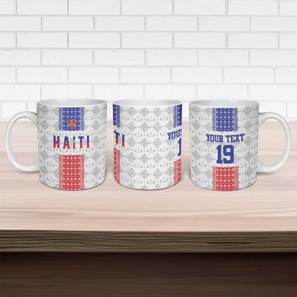Custom Haiti Football Ceramic Mug National Flag Design - Wonder Print Shop