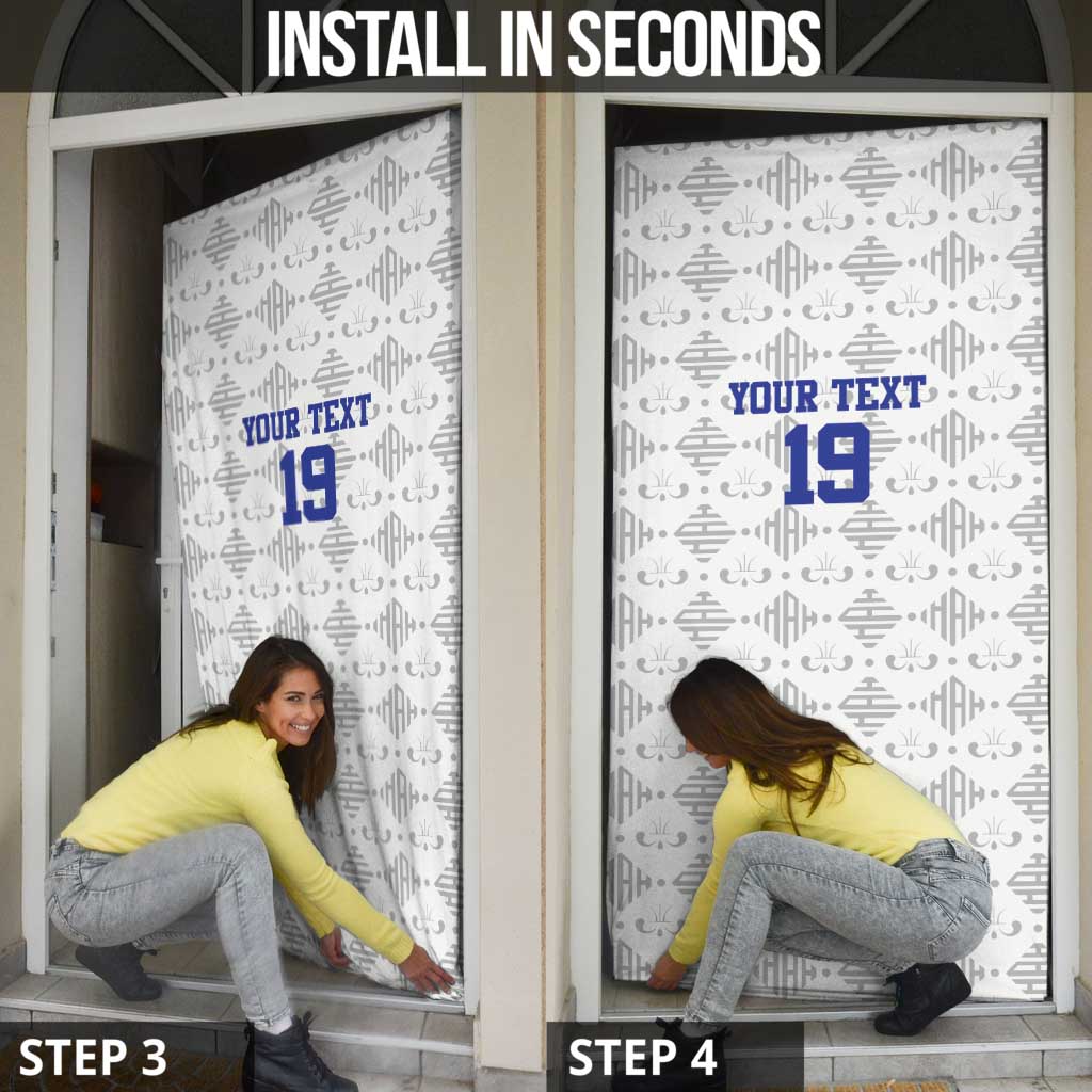 Custom Haiti Football Door Cover National Flag Design - Wonder Print Shop