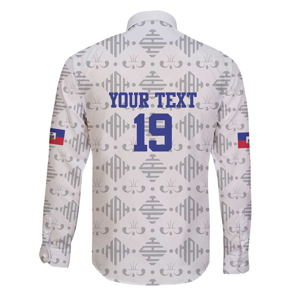 Custom Haiti Football Family Matching Long Sleeve Bodycon Dress and Hawaiian Shirt National Flag Design - Wonder Print Shop