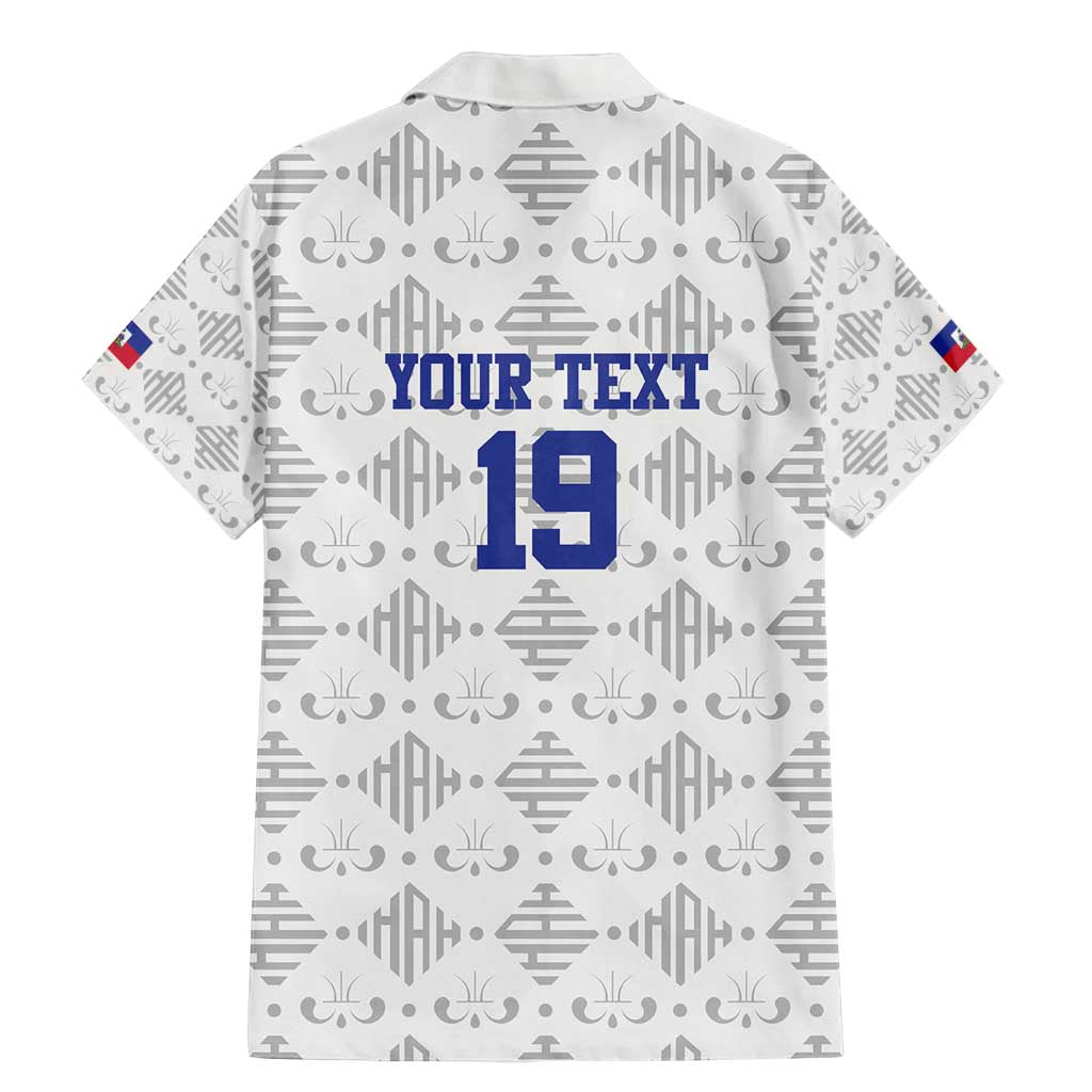 Custom Haiti Football Family Matching Mermaid Dress and Hawaiian Shirt National Flag Design - Wonder Print Shop