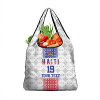 Custom Haiti Football Grocery Bag National Flag Design - Wonder Print Shop