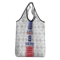 Custom Haiti Football Grocery Bag National Flag Design - Wonder Print Shop