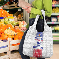 Custom Haiti Football Grocery Bag National Flag Design - Wonder Print Shop