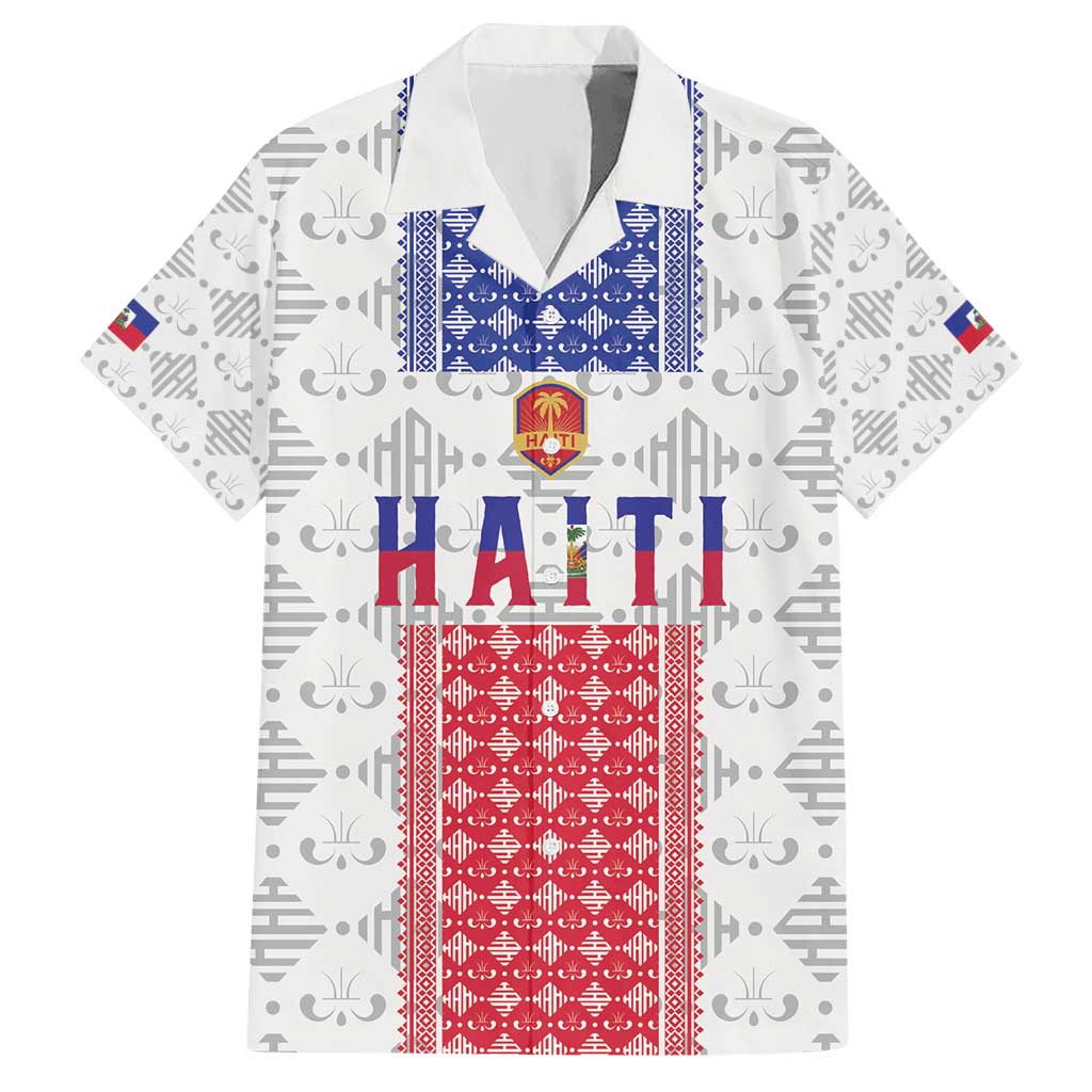 Custom Haiti Football Hawaiian Shirt National Flag Design - Wonder Print Shop
