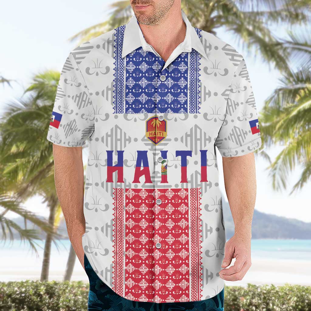 Custom Haiti Football Hawaiian Shirt National Flag Design - Wonder Print Shop