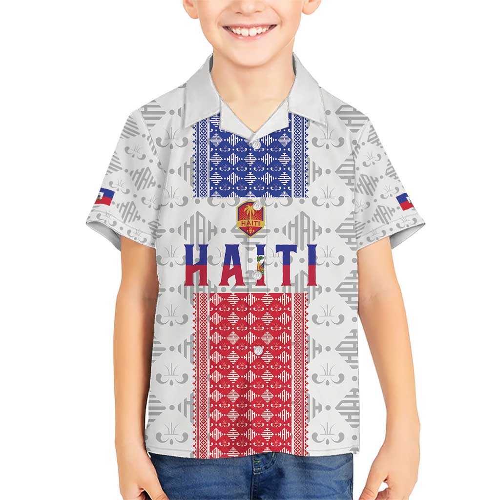 Custom Haiti Football Hawaiian Shirt National Flag Design - Wonder Print Shop