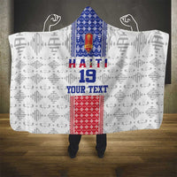 Custom Haiti Football Hooded Blanket National Flag Design - Wonder Print Shop