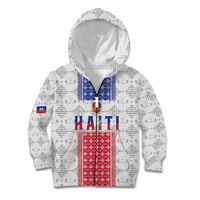 Custom Haiti Football Kid Hoodie National Flag Design - Wonder Print Shop