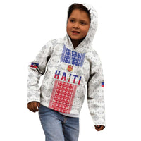 Custom Haiti Football Kid Hoodie National Flag Design - Wonder Print Shop