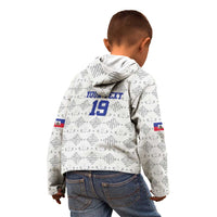 Custom Haiti Football Kid Hoodie National Flag Design - Wonder Print Shop