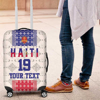 Custom Haiti Football Luggage Cover National Flag Design - Wonder Print Shop