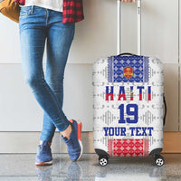 Custom Haiti Football Luggage Cover National Flag Design - Wonder Print Shop