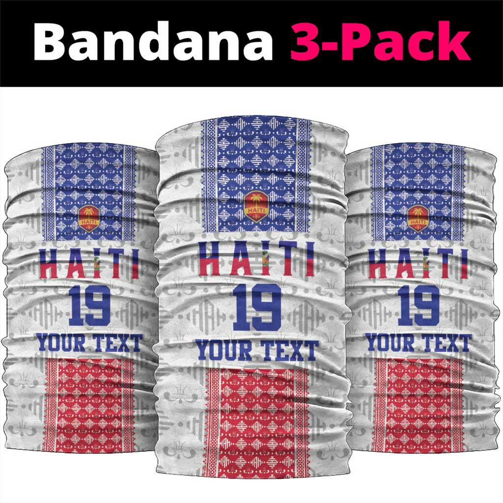 Custom Haiti Football Neck Gaiter National Flag Design - Wonder Print Shop