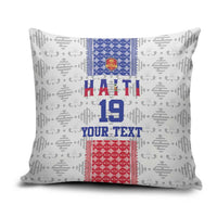 Custom Haiti Football Pillow Cover National Flag Design - Wonder Print Shop