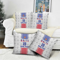 Custom Haiti Football Pillow Cover National Flag Design - Wonder Print Shop