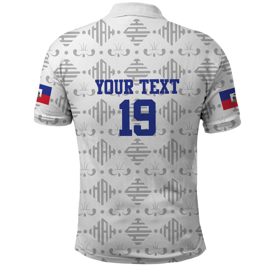 Custom Haiti Football Polo Shirt National Flag Design - Wonder Print Shop