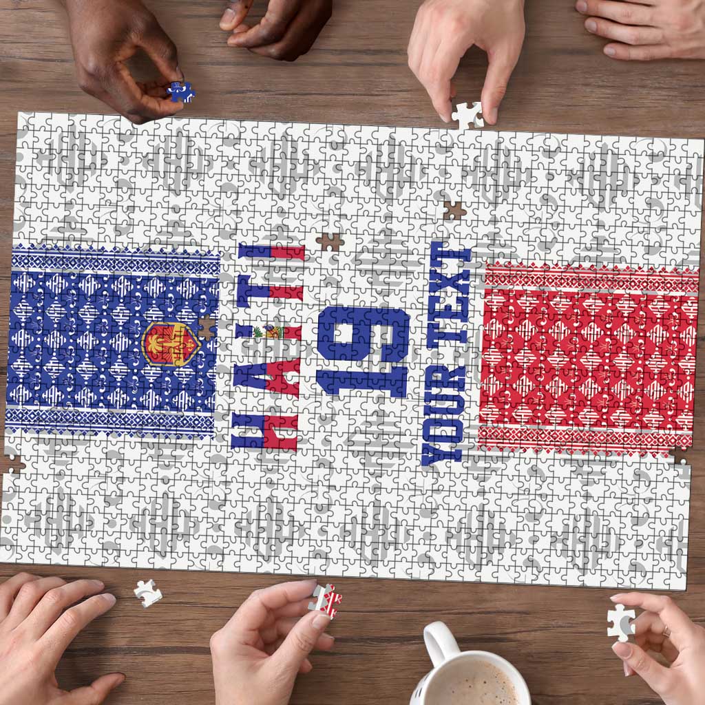 Custom Haiti Football Puzzle National Flag Design - Wonder Print Shop