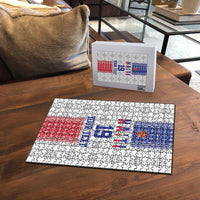 Custom Haiti Football Puzzle National Flag Design - Wonder Print Shop