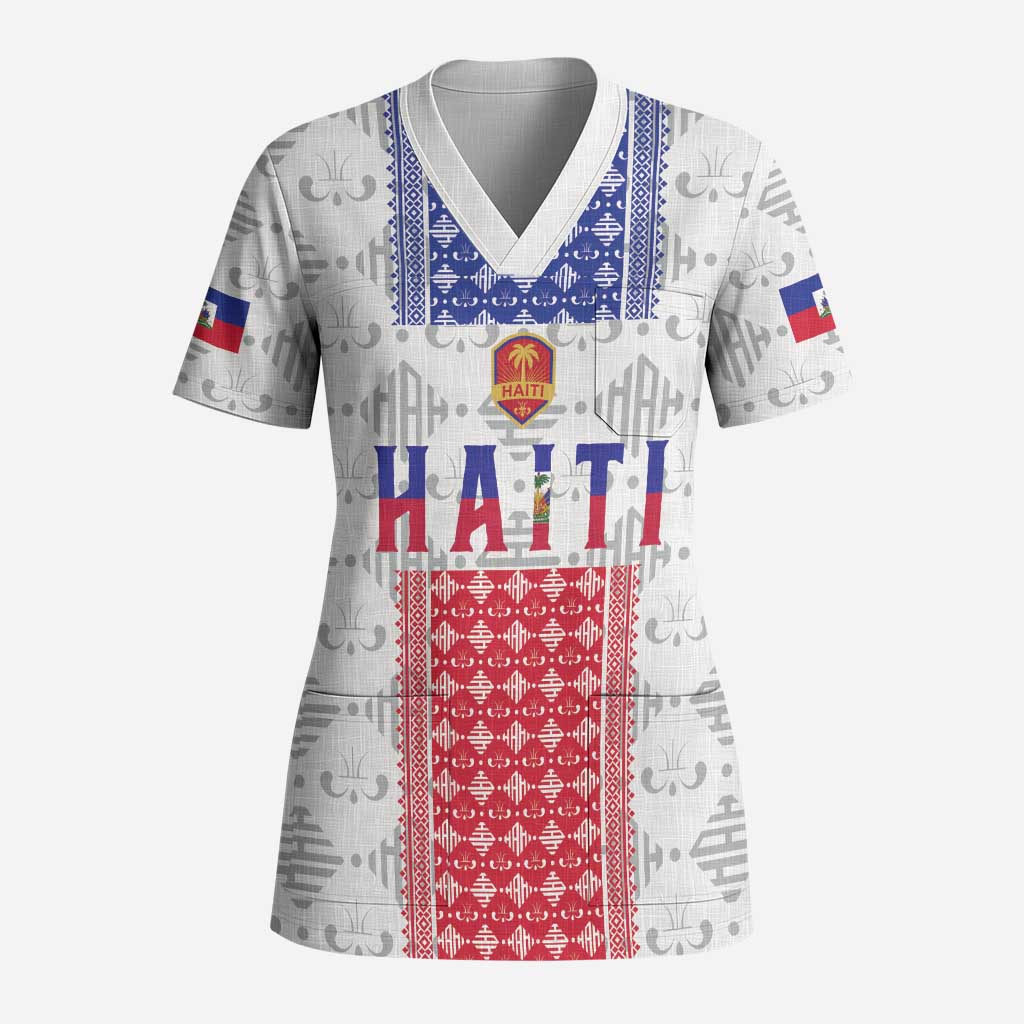 Custom Haiti Football Scrub Top National Flag Design - Wonder Print Shop