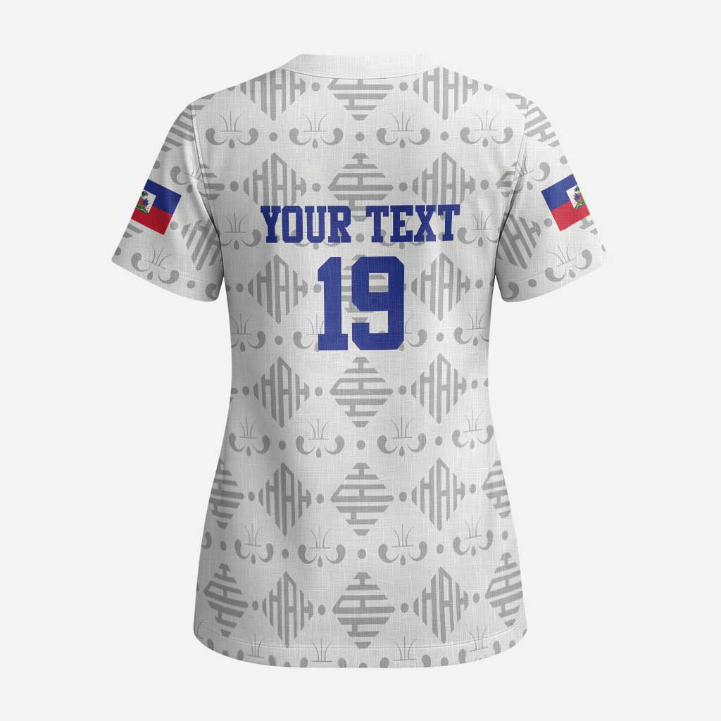 Custom Haiti Football Scrub Top National Flag Design - Wonder Print Shop