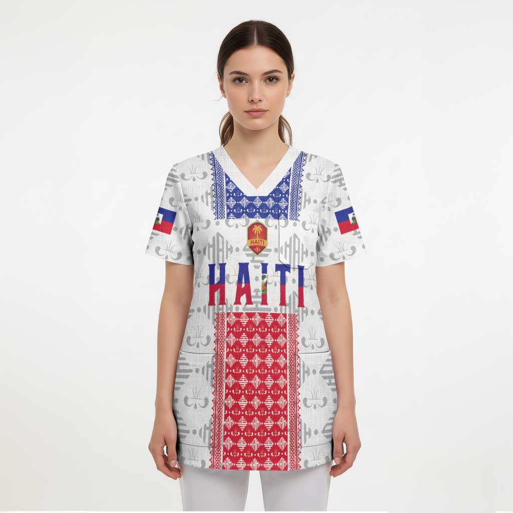 Custom Haiti Football Scrub Top National Flag Design - Wonder Print Shop