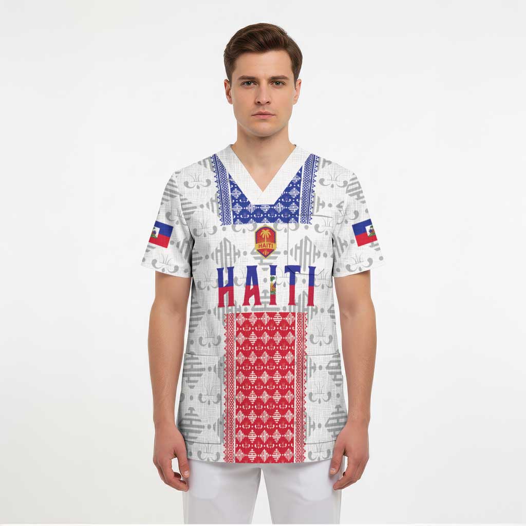 Custom Haiti Football Scrub Top National Flag Design - Wonder Print Shop