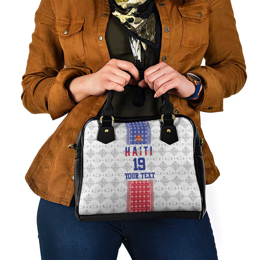 Custom Haiti Football Shoulder Handbag National Flag Design - Wonder Print Shop