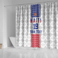 Custom Haiti Football Shower Curtain National Flag Design - Wonder Print Shop