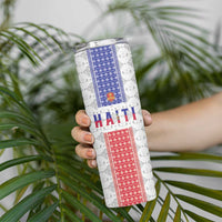 Custom Haiti Football Skinny Tumbler National Flag Design - Wonder Print Shop