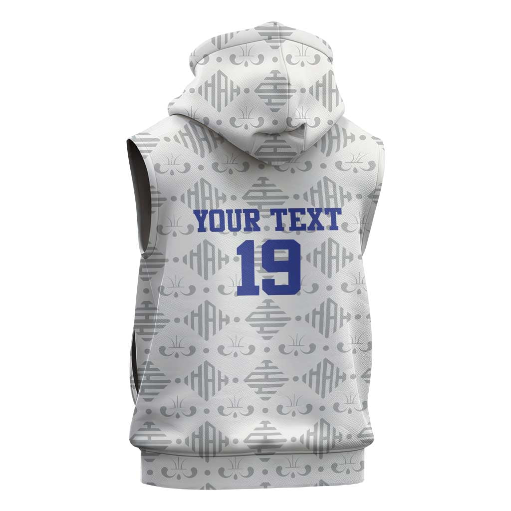 Custom Haiti Football Sleeveless Hoodie National Flag Design - Wonder Print Shop