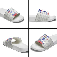 Custom Haiti Football Slide Sandals National Flag Design - Wonder Print Shop