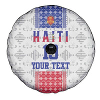 Custom Haiti Football Spare Tire Cover National Flag Design - Wonder Print Shop