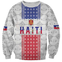 Custom Haiti Football Sweatshirt National Flag Design - Wonder Print Shop