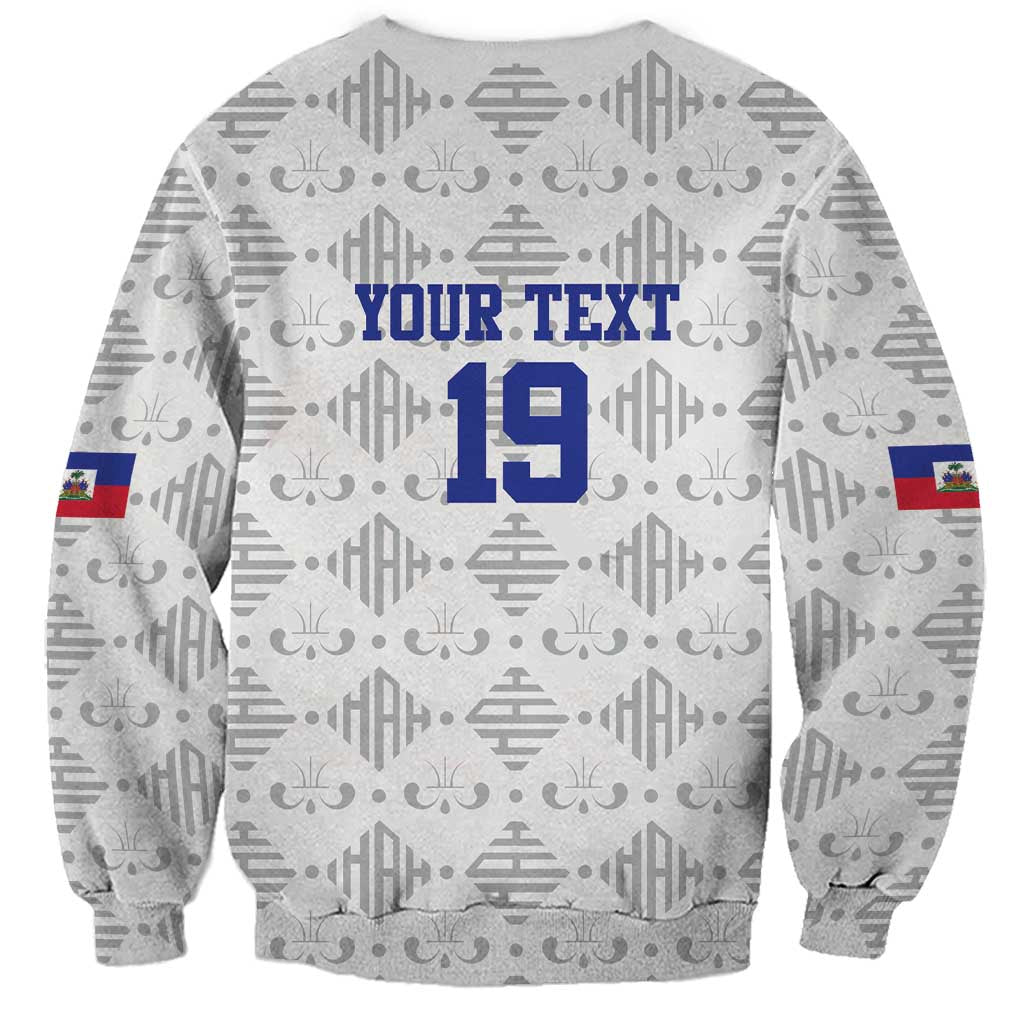 Custom Haiti Football Sweatshirt National Flag Design - Wonder Print Shop