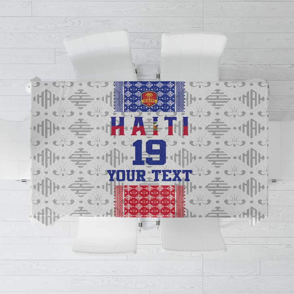 Custom Haiti Football Tablecloth National Flag Design - Wonder Print Shop