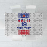 Custom Haiti Football Tablecloth National Flag Design - Wonder Print Shop