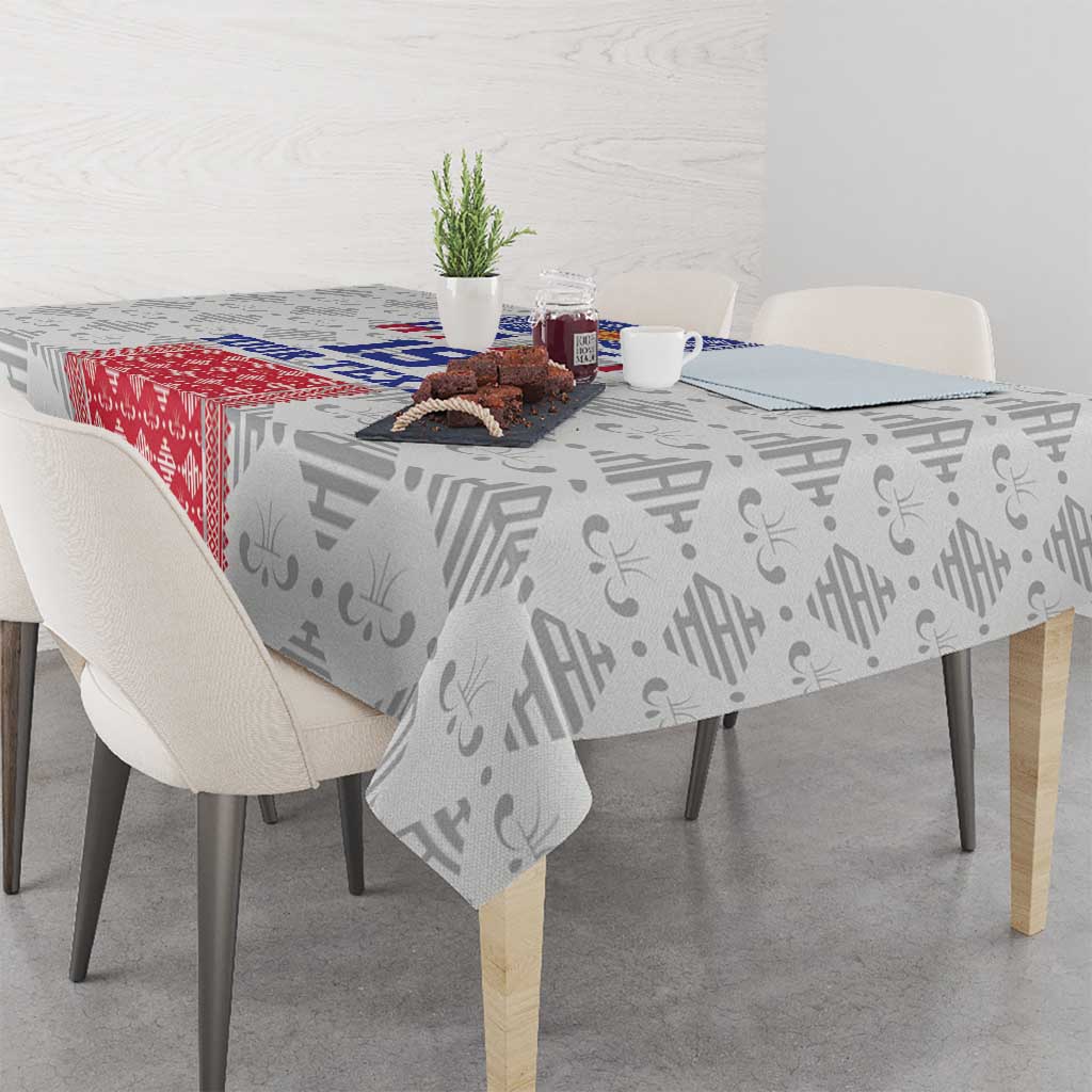 Custom Haiti Football Tablecloth National Flag Design - Wonder Print Shop