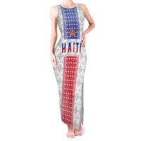 Custom Haiti Football Tank Maxi Dress National Flag Design - Wonder Print Shop