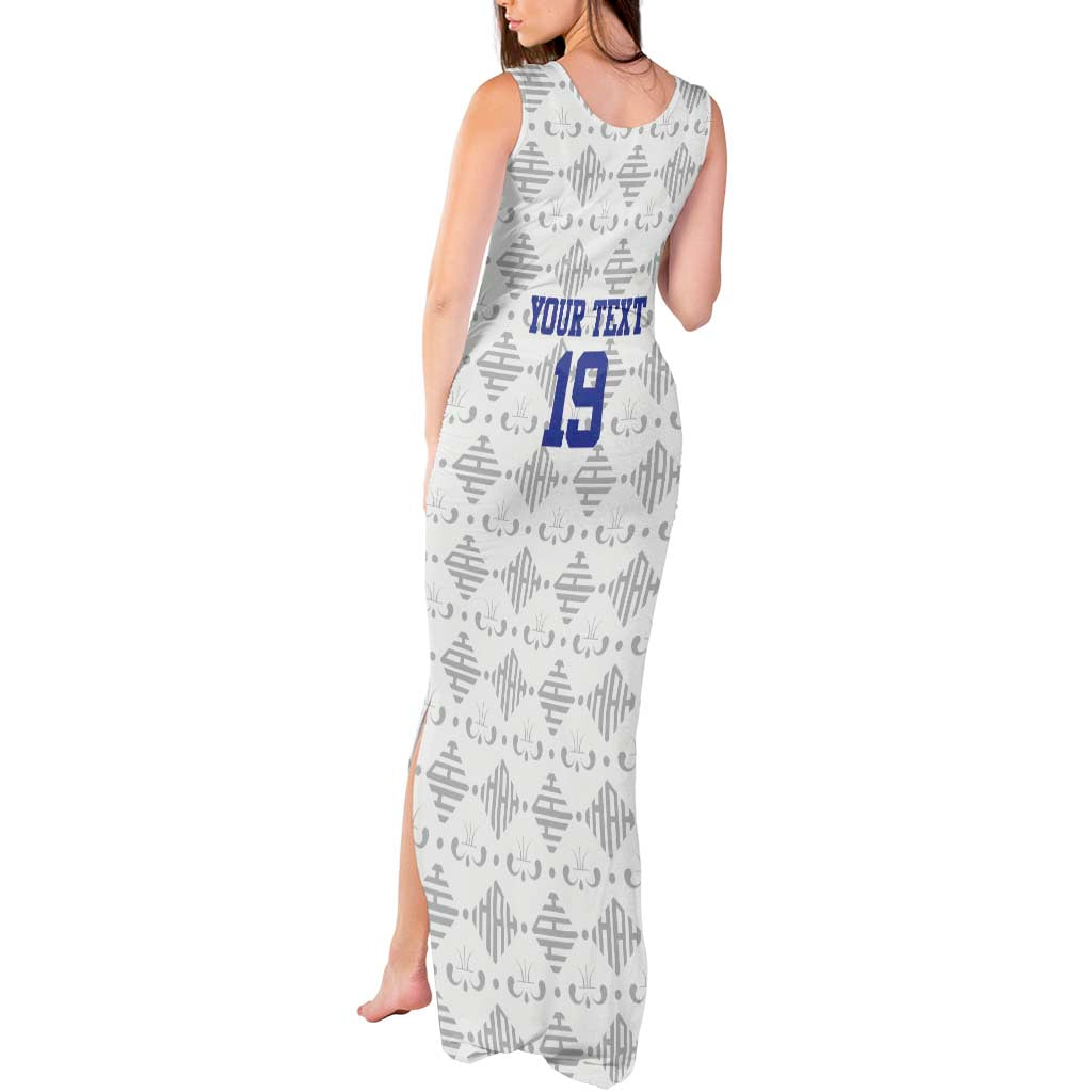 Custom Haiti Football Tank Maxi Dress National Flag Design - Wonder Print Shop