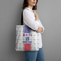 Custom Haiti Football Tote Bag National Flag Design - Wonder Print Shop