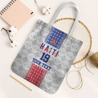 Custom Haiti Football Tote Bag National Flag Design - Wonder Print Shop