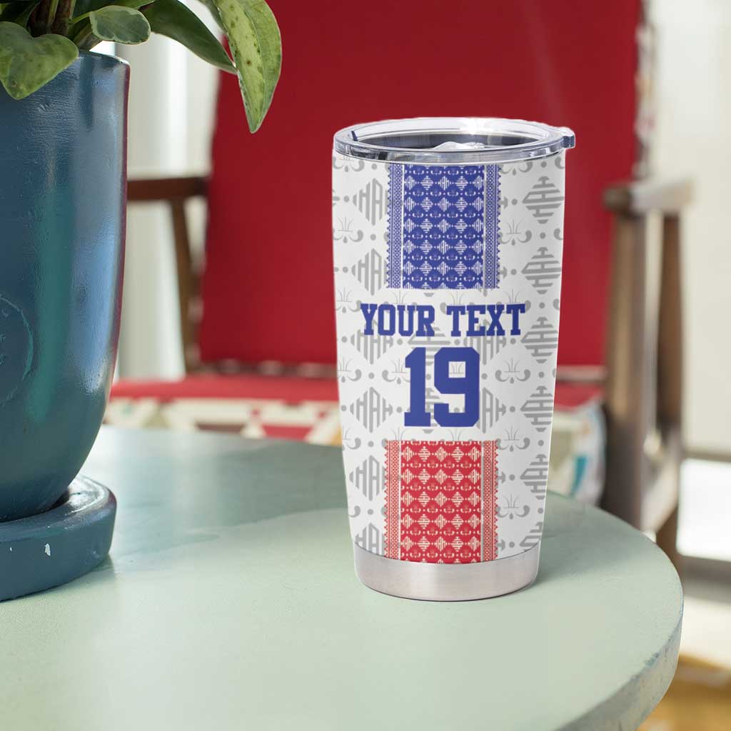 Custom Haiti Football Tumbler Cup National Flag Design - Wonder Print Shop